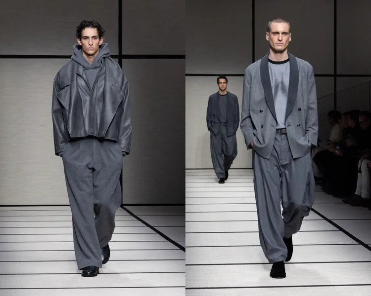 Giorgio Armani 2025秋冬男裝。品牌提供