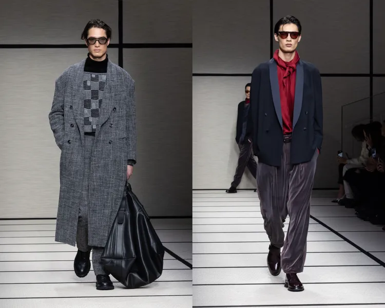 Giorgio Armani 2025秋冬男裝。品牌提供