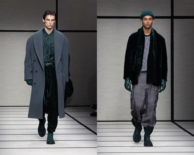 Giorgio Armani 2025秋冬男裝。品牌提供