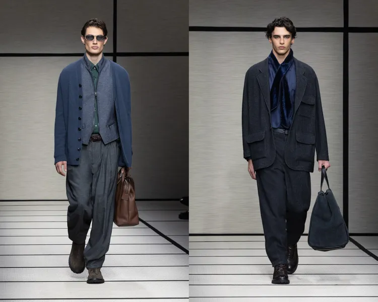 Giorgio Armani 2025秋冬男裝。品牌提供
