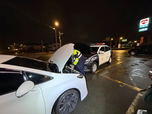 開車返鄉過年衰遇車拋錨　大園警即刻救援
