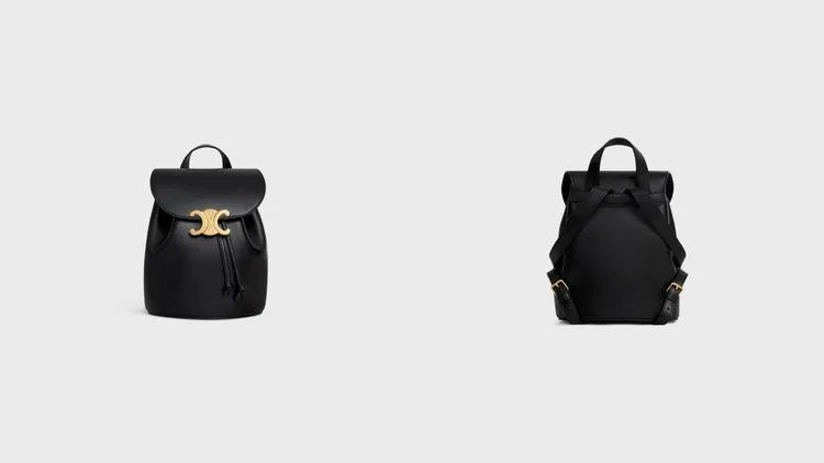 CELINE Bonnie黑色光滑牛皮革背包，9萬6000元。品牌提供