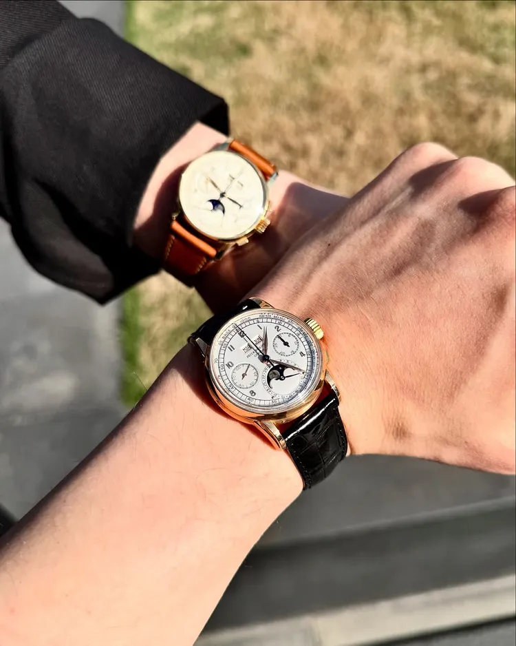 潘瑋柏及Zach Lu當天都戴百達翡麗手錶。翻攝潘瑋柏IG