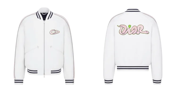 Dior Kaws聯名膠囊系列棒球外套，14萬5000元。品牌提供