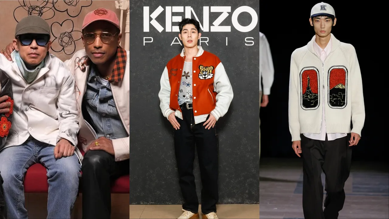 Nigo（左起）、菲董、詹懷雲現身KENZO大秀。品牌提供