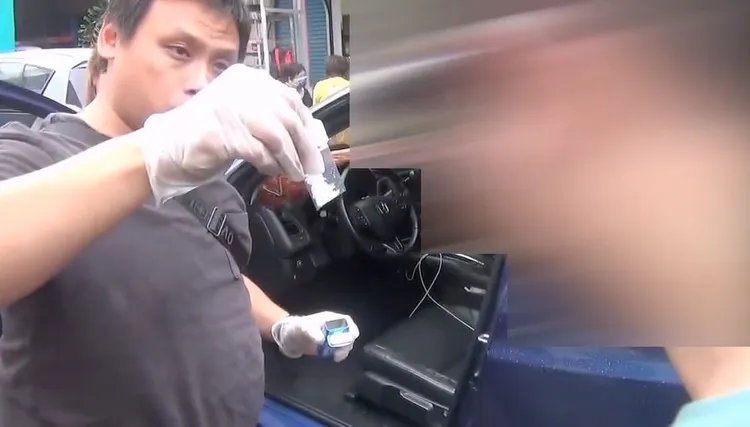 朱嫌車內被警方查獲毒品。民眾提供