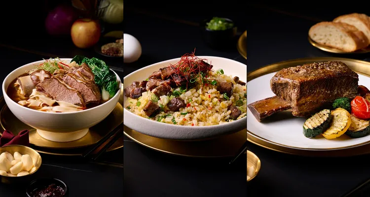 食藝復興「台塑正宗帶骨牛小排」融合中法全新配方！獻上全台獨家「牛小排辣味炒飯」、「台塑牛小排經典牛肉麵」。業者提供