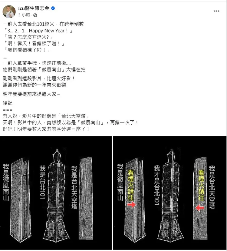 翻攝Icu醫生陳志金粉專