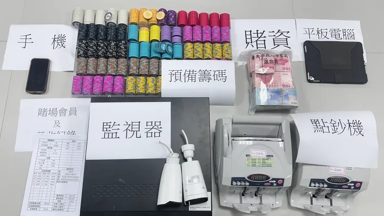 警方查獲相關證物。警方提供