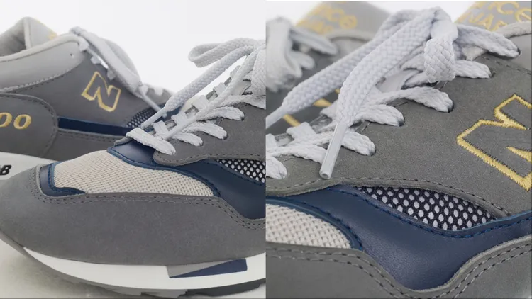 「U1500JP」鞋面以柔軟日本牛皮拼接光滑皮革製成。品牌提供