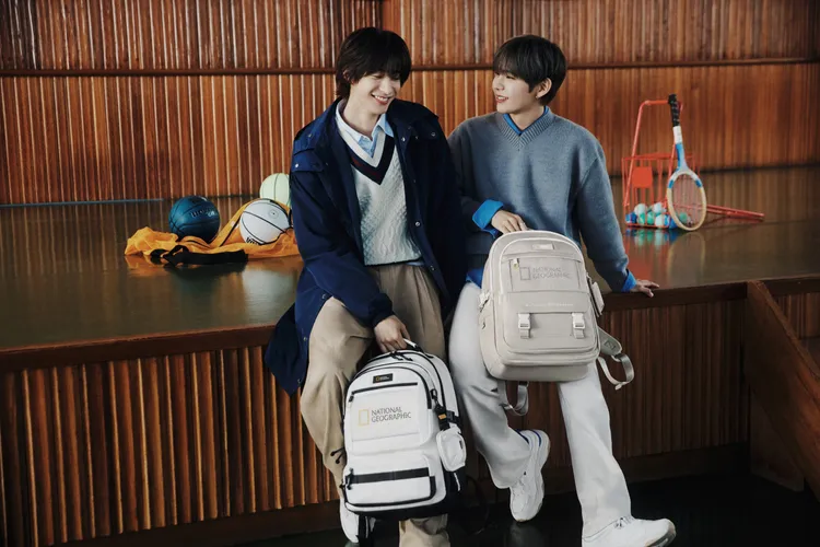 ANTON（左）、將太郎（右）拍攝國家地理形象照。品牌提供