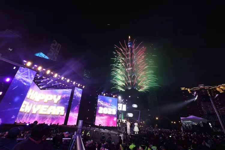 2025台北101大樓煙火。彭欣偉攝