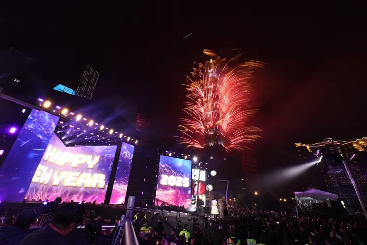 2025台北101大樓煙火。彭欣偉攝