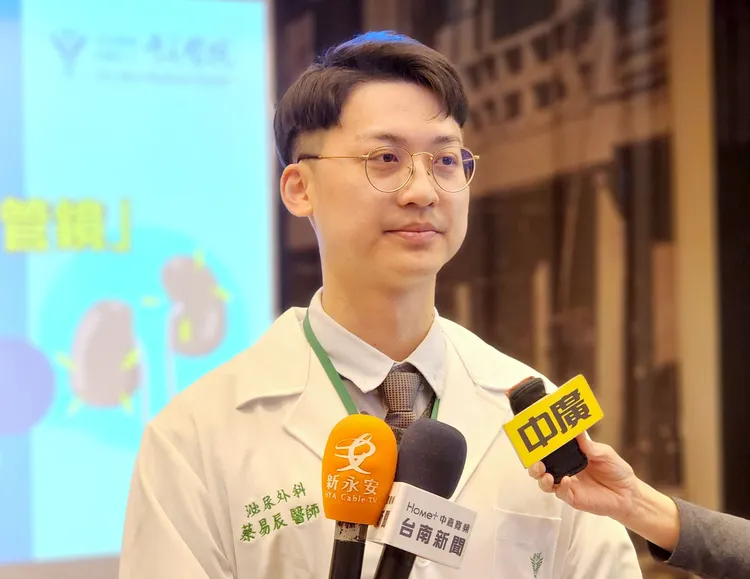 奇美醫院泌尿外科主治醫師蔡易辰。奇美醫院提供