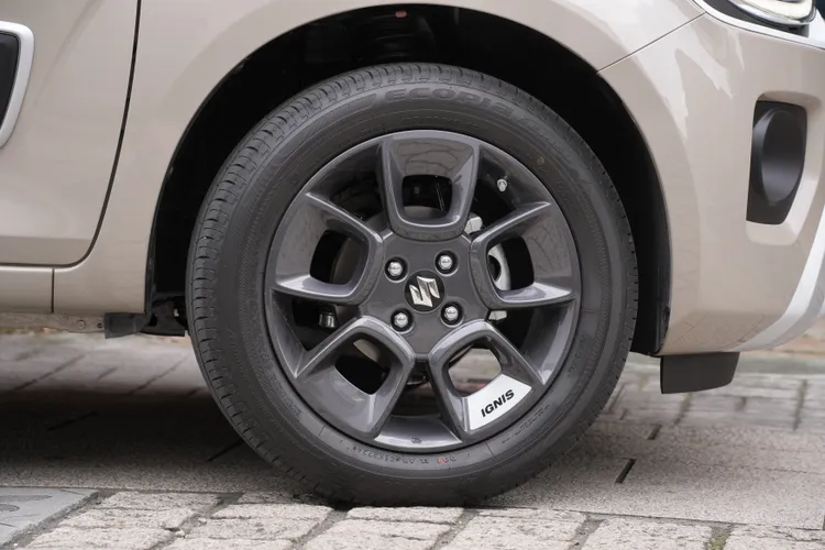 槍灰色的輪圈透過白色IGNIS貼飾點綴，展現出如精品般的氛圍。黃天佑攝