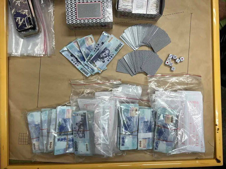 警方查扣賭資175餘萬元。警方提供