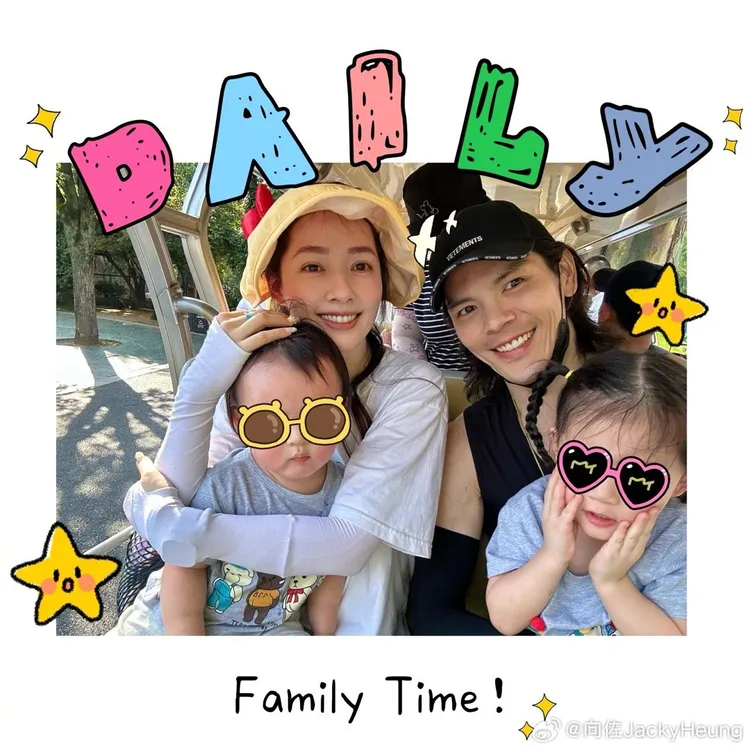 向佐感激郭碧婷辛苦照顧兩個孩子。翻攝向佐微博