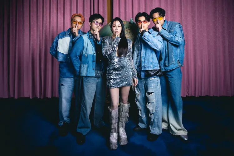 温嵐與冰球樂團相見歡。華納音樂提供