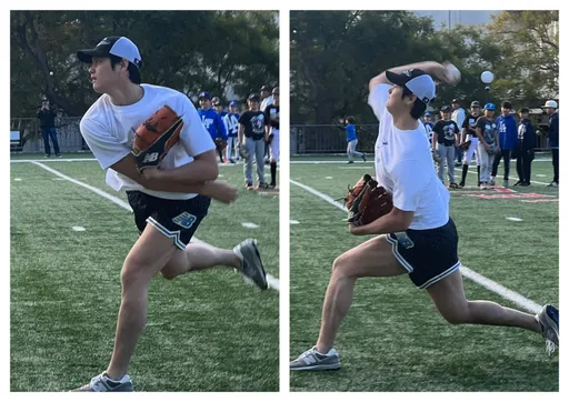 「野生大谷」出没洛杉矶高中！穿短裤练球影片流出　网歪楼：腿很漂亮