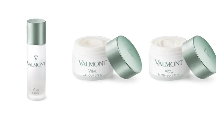 VALMONT甦活新肌再生水凝乳50ml／9500元、再生24小時霜、再生1號霜。品牌提供