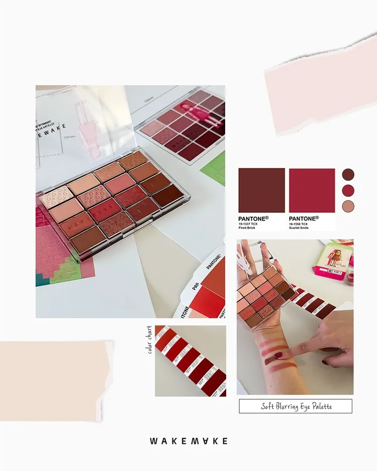 WAKEMAKE與魷魚遊戲推出的聯名彩妝。翻攝品牌IG
