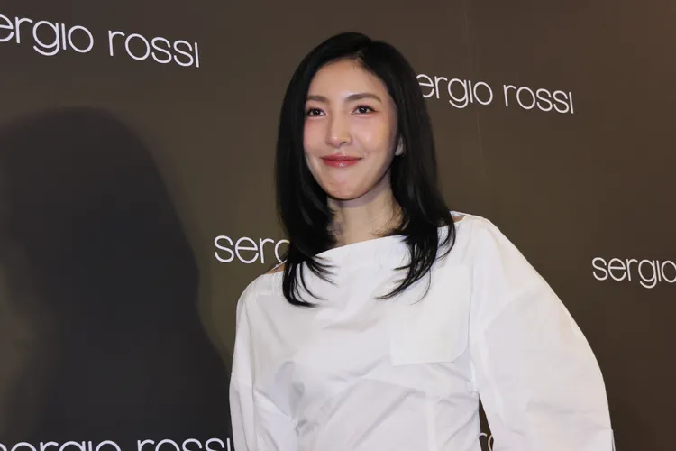 楊謹華力挺Sergio Rossi新店開幕活動。攝影中心攝