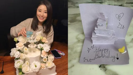 林心如49歲慶生蛋糕收不完!最棒禮物秀女兒手工卡片
