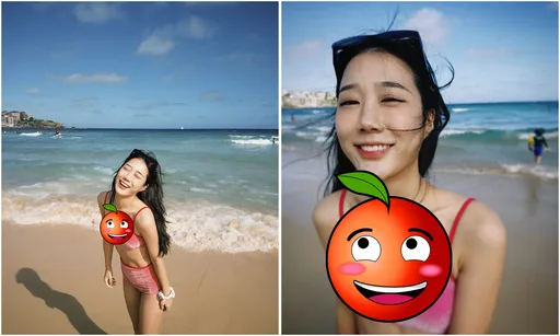 百萬YTR罕見脫了!海邊粉紅比基尼「酥胸外露」 網驚:好養眼