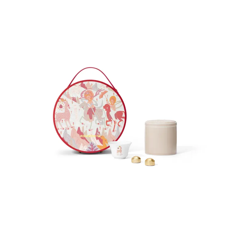 SHANG XIA「九色鹿系列圓形茶禮盒」，3500元。品牌提供