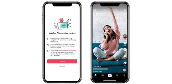 TikTok推出AI辨識功能 幫助識別AI產製內容。TikTok提供