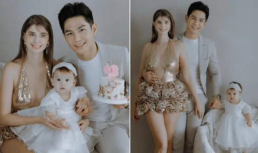 祖雄為1歲混血萌女慶生拍全家福 老婆佳娜太辣中洞開到肚臍