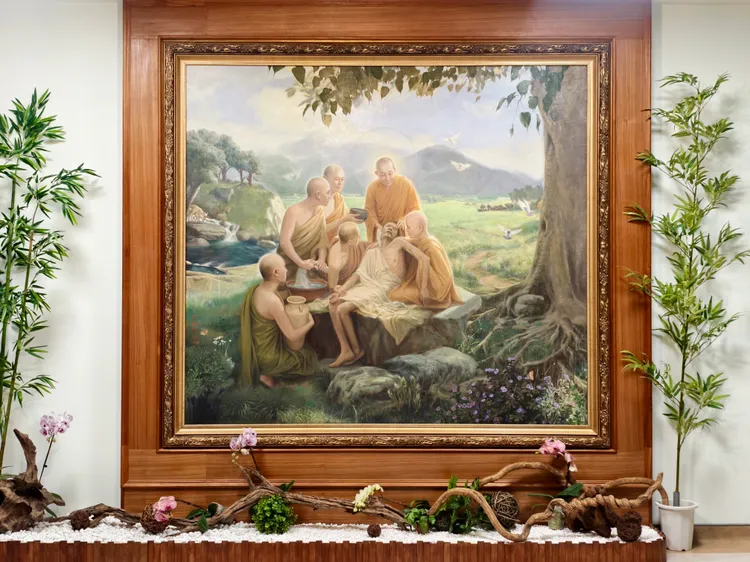 嘉義大林慈濟醫院將為壁畫作品標示出原創者。院方提供