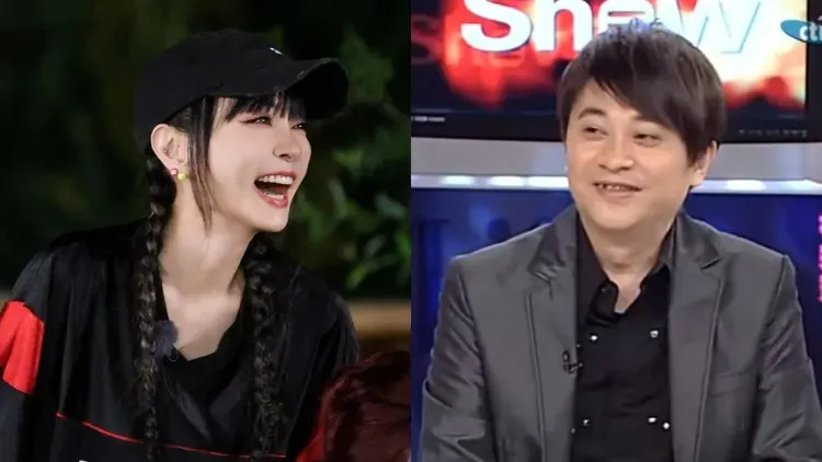 各界質疑謝金燕孩子生父就是楊宗憲。左翻攝謝金燕臉書、右翻攝節目畫面