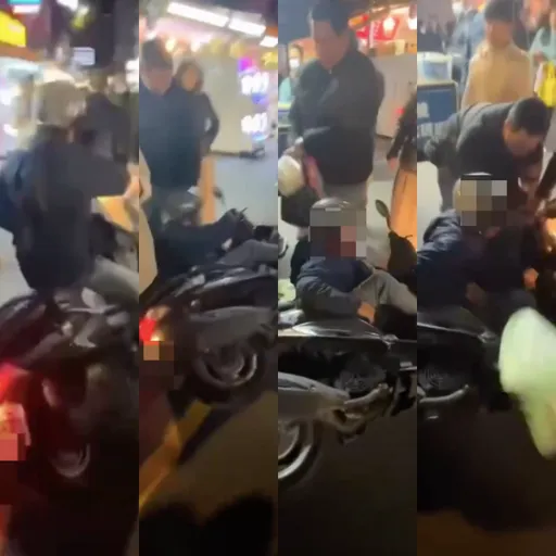 男初一騎車進樂華夜市自摔 民眾攙扶聞酒味立刻報警