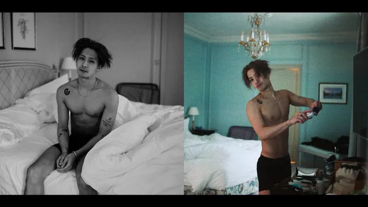 王嘉爾的團隊公開他看秀前的養眼花絮。翻攝teamwang IG