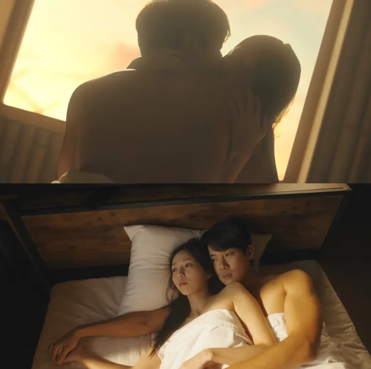 柳演錫、蔡秀彬祭出逾5分鐘激情床戲，讓劇迷釋懷。翻攝Netflix