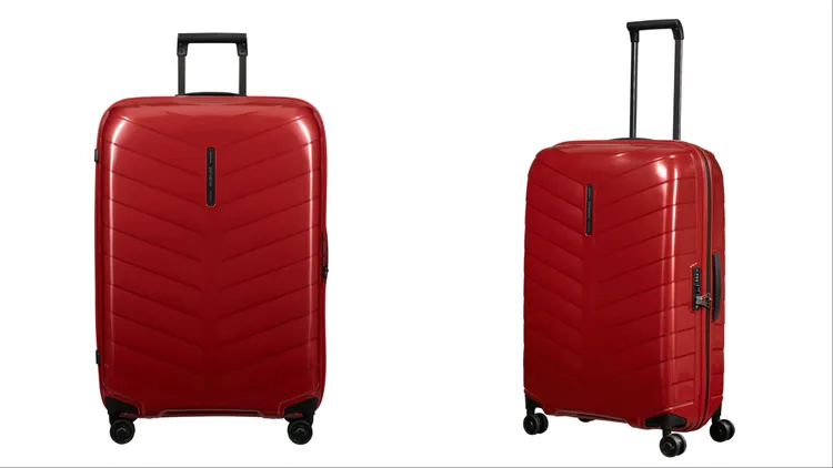 Samsonite ATTRIX行李箱20吋／1萬6800元、25吋／1萬8800元、28吋／1萬9800元、30吋／2萬800元。品牌提供