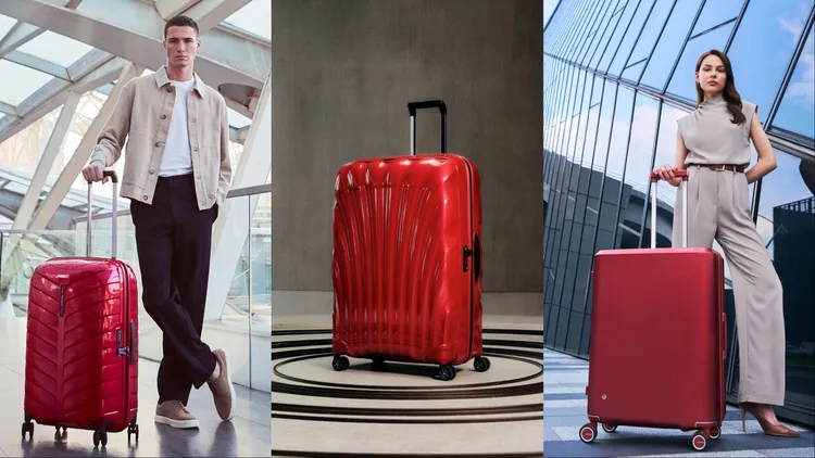 Samsonite為迎接農曆新年推出「新春三紅箱」。品牌提供