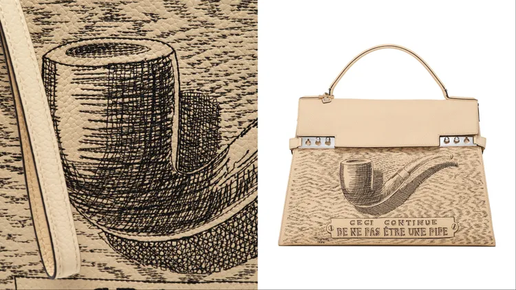 Tempête手袋上的煙斗圖樣是以精密刺繡方式呈現。品牌提供