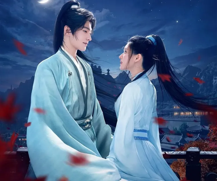 楊洋與趙露思拍《且試天下》，傳戲假情真。翻攝海報