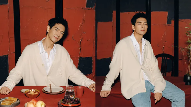 李現拍攝A&F新春時尚大片。品牌提供