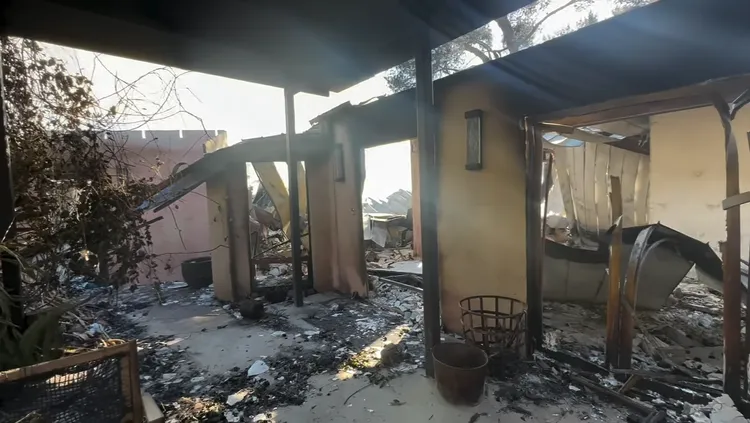 蕾奇雷克位於馬里布的房子遭洛杉磯野火燒毀。翻攝IG