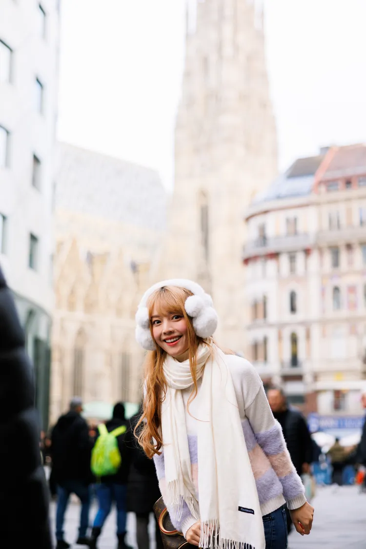 禹菡第一次到歐洲玩。樂天桃猿提供