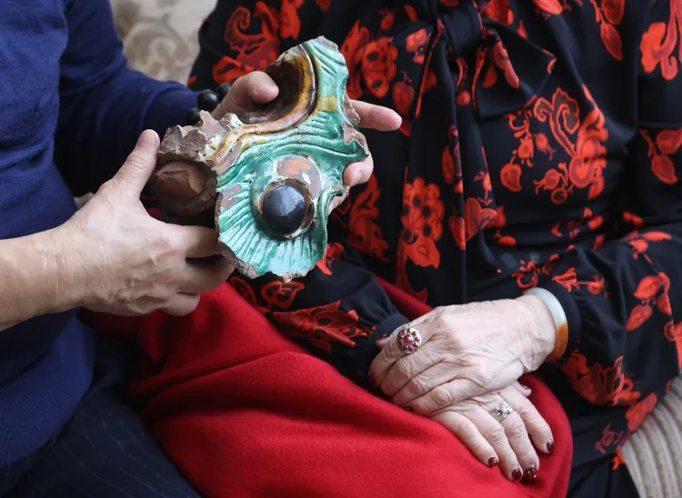 明朝寺廟的龍珠。彭欣偉攝