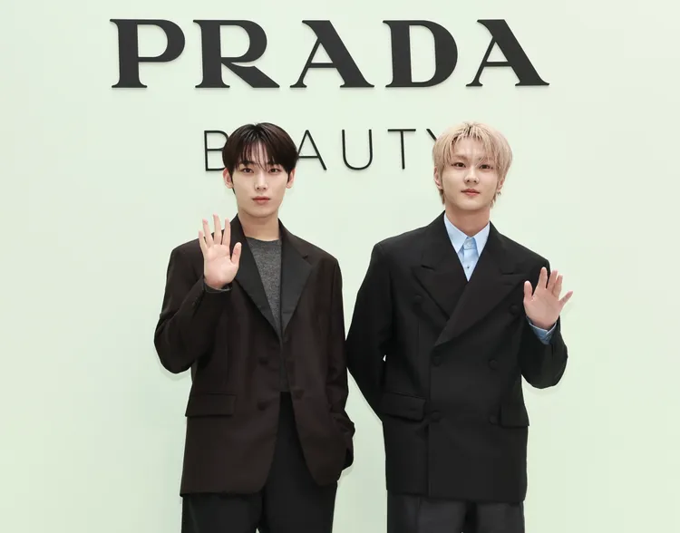 ENHYPEN成員金善禹（左）與梁禎元（右）。彭欣偉攝