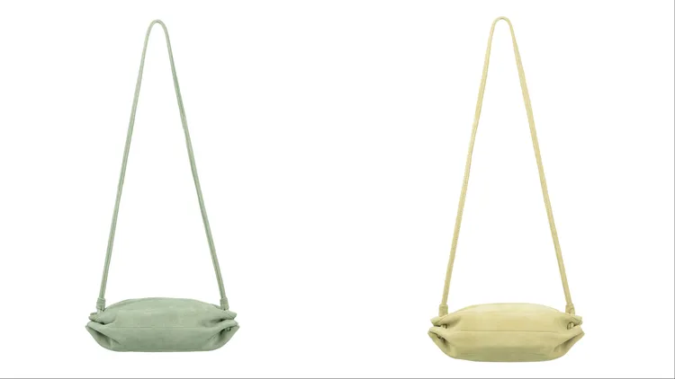 Marimekko薄荷綠、水梨黃麂皮Karla糖果包，各9900元。品牌提供