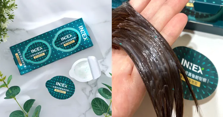 「INNEX髮芯小綠蛋」含有高濃度賦活修護因子，能深層滋養髮絲，修復受損髮根。