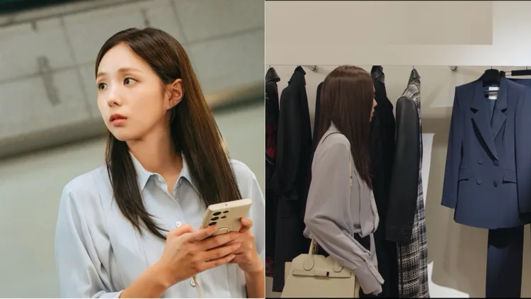 蔡秀彬在《現在撥打的電話》中背上Valextra Milano包款。翻攝Netflix