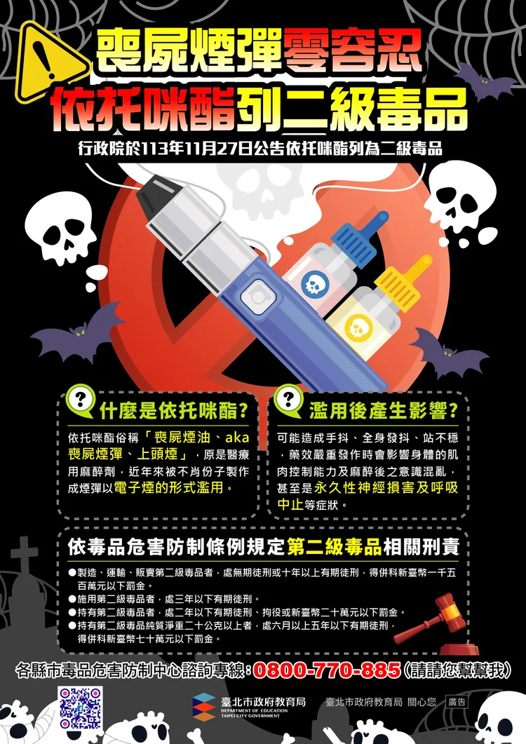 北市採購1萬1千多劑原物檢驗試劑，強化教警合作機制。北市教育局提供