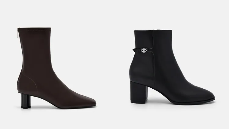 PEDRO ICON踝靴（左）3990元、ICON皮革高跟靴5890元。品牌提供